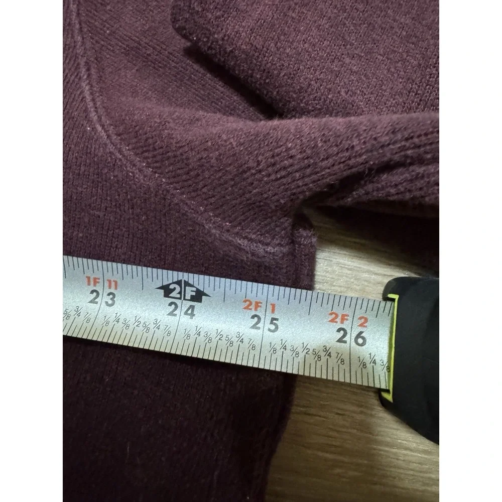 Vintage Men's Size XL Polo Ralph Lauren Knit Quarter Zip Burgundy Red Preppy - Picture 4 of 4